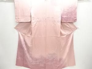 流水に草花模様刺繍一つ紋訪問着